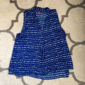 Vince Camuto Inverted Pleat Hi-Lo blouse